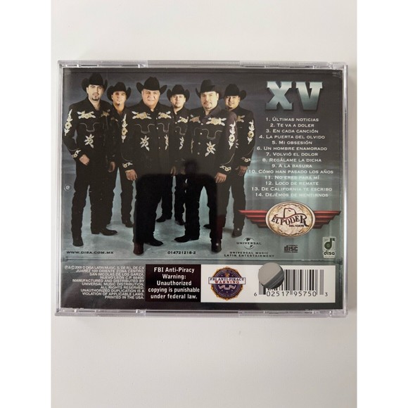 El Poder Del Norte XV CD Promo Copy 2009 Universal Disa Records Play Tested - Picture 2 of 7